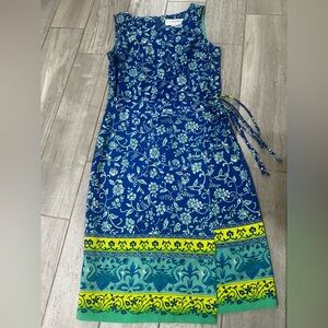 Sag Harbor Blue and Green Floral Dress